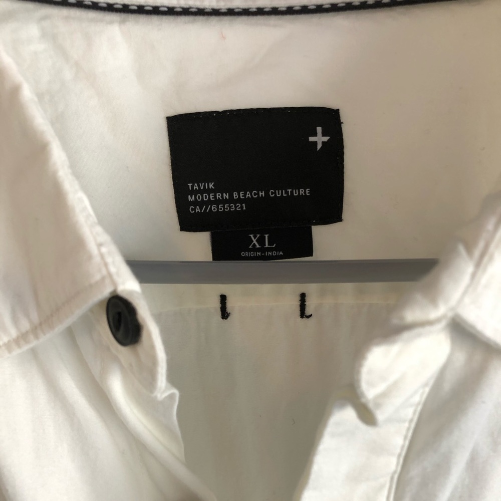 Tavik men’s short sleeve dress shirt white.